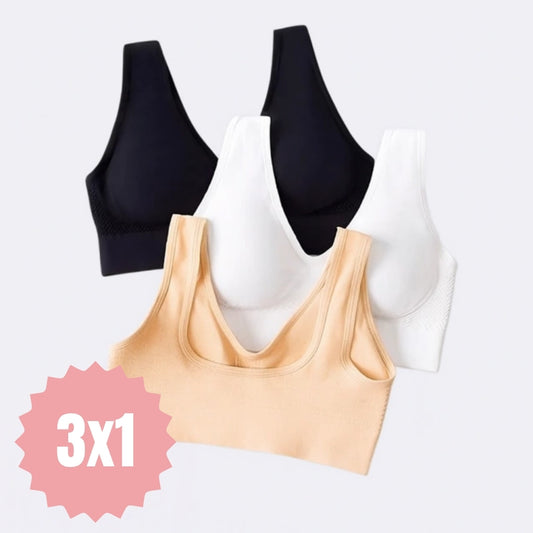 Pack x3 Corpiño Básico Sin Aros: Confort Todo el día
