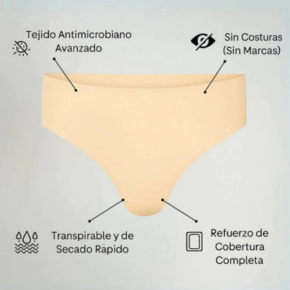 Pack 3 + 3 GRATIS Bombacha Invisible Anti-Pezuña de Camello Absorvente